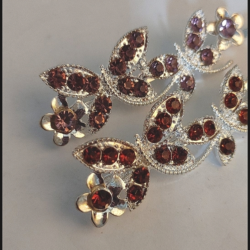 7 Silver Crystal Hair Pins - Picture 3 of 5